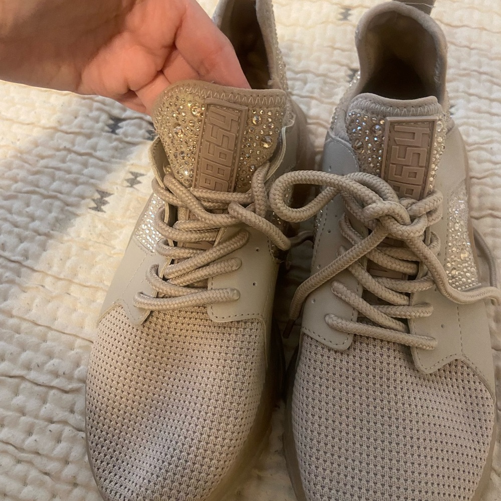 Beige Designer Women's Sneakers